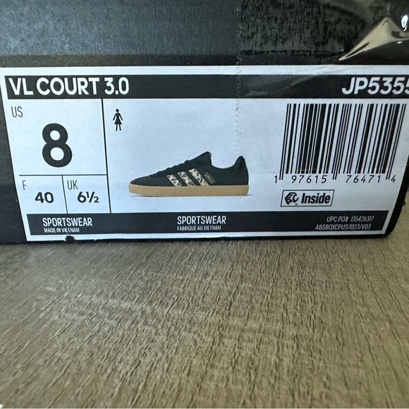 Adidas Black and Leopard Print Shoes with Tan Soles NWT - Picture 7 of 7